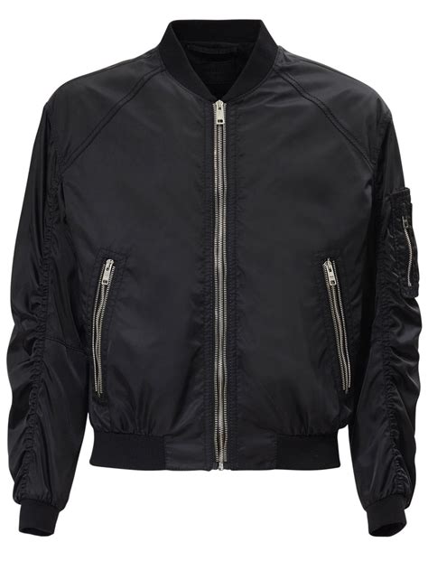 bomber jacket prada|black nylon bomber jacket.